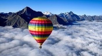 Vol en montgolfière dans les Alpes - Panorama sur le Mont Blanc