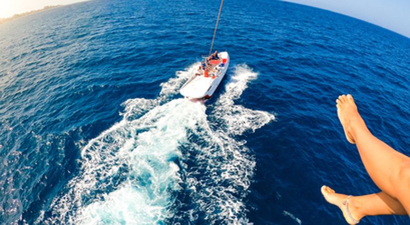 Parachute ascensionnel à Cargèse vers d'Ajaccio