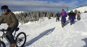 Randonnée VAE sur neige au Grand-Bornand près d'Annecy
