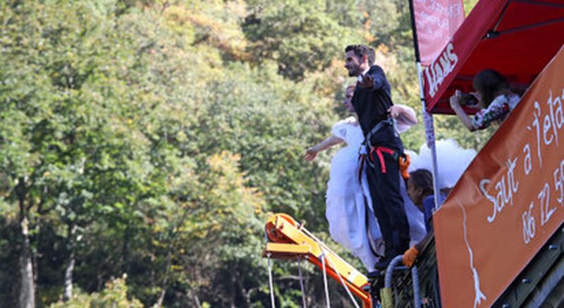 Saut à l'élastique en tandem à Luz Saint-Sauveur - Pont Napoléon dans les Hautes Pyrénées