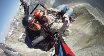 Baptême en Parapente dans le ciel de Chamonix au départ de Planpraz
