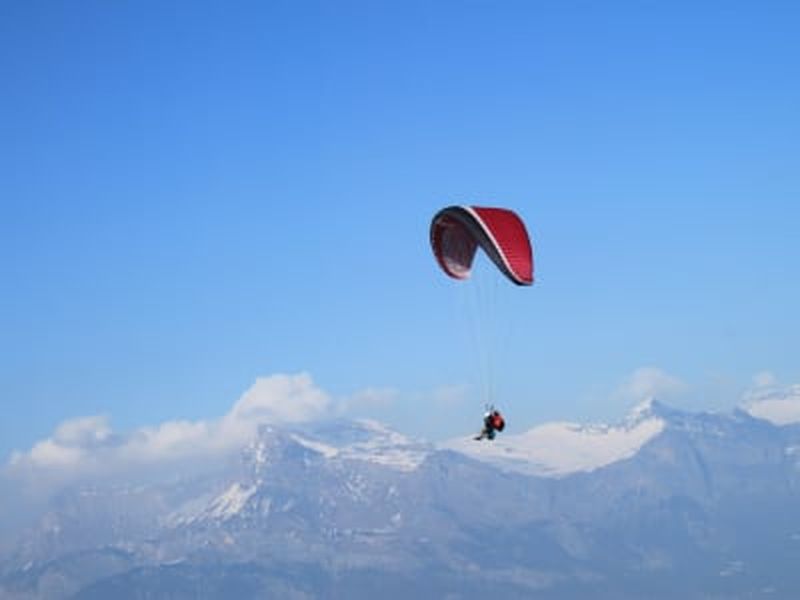 Vol découverte parapente à Megève, massif du Mont-Blanc