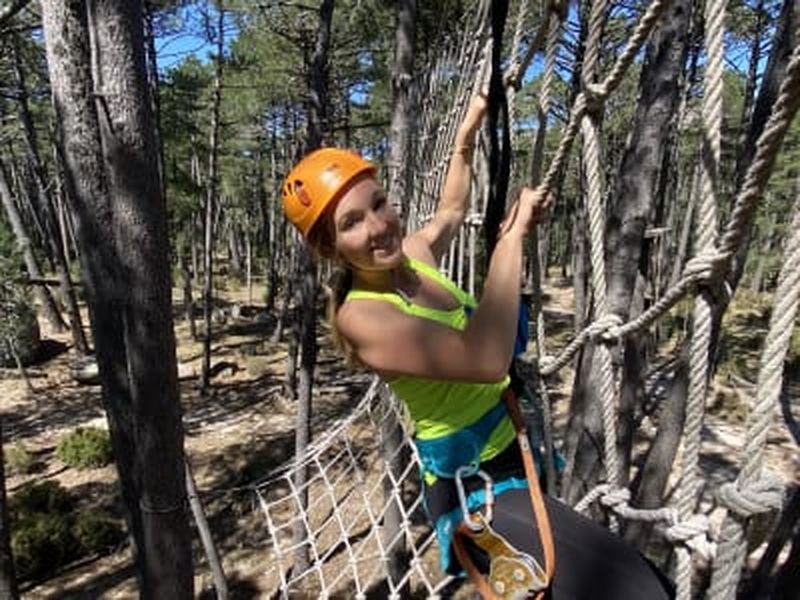 Parc accrobranche de l'Ospédale près de Porto-Vecchio, Corse