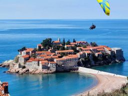 Vol en parapente en tandem à Sveti Stefan depuis Budva