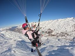 Vol en parapente biplace hiver aux Menuires