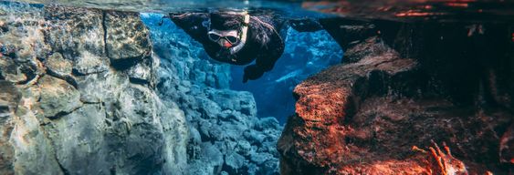 Snorkeling dans la faille de Silfra