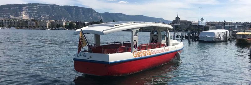 Balade en bateau solaire sur le lac Léman