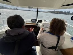 Coaching reprise en main permis bateau à Etel (56)
