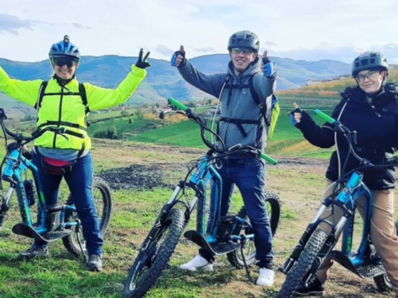 Randonnée à Trottinette électrique près du Mont Arjoux (69)