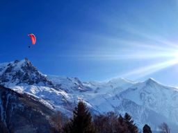 Vol en Parapente depuis Planpraz en face du Mont Blanc (74)