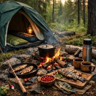 Rovaniemi : aventure de camping d'une nuit en pleine nature