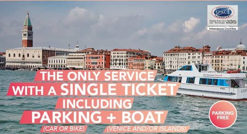 Depuis Jesolo : Bateau aller-retour pour Venise avec parking gratuit