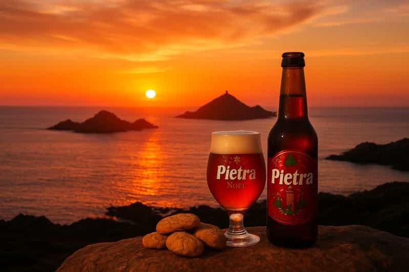 Coucher de soleil aux Îles Sanguinaires : croisière festive de Noël