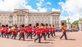 Londres : la relève de la garde et le palais de Buckingham