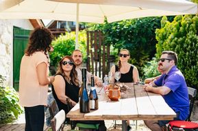 Depuis Budapest : excursion d'une demi-journée dans les vignobles avec repas