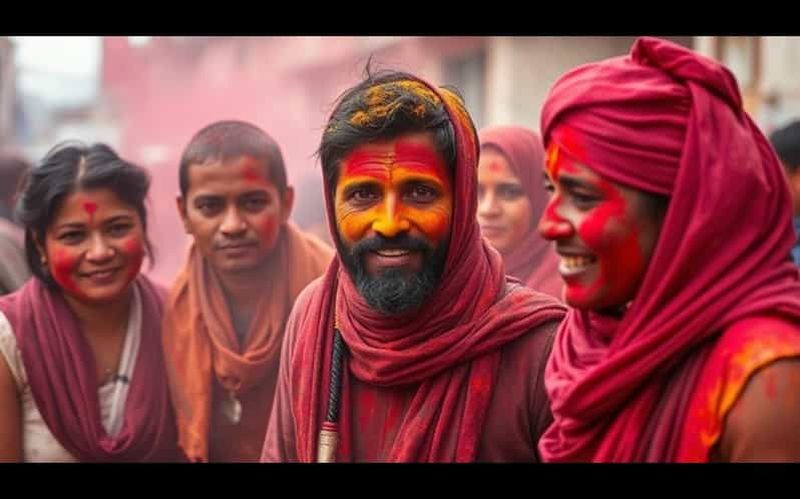 Katmandou : Holi 2025 Tour avec des fêtes de rue colorées