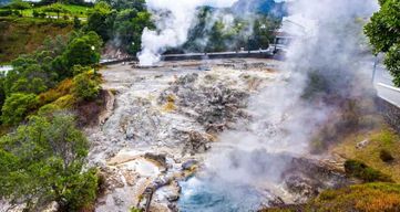 São Miguel : visite du volcan de Furnas et d'une plantation de thé avec déjeuner