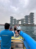 Dubaï : Visite guidée en hors-bord avec visites de la ville et crème glacée.