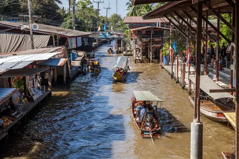 Depuis Bangkok : Visite guidée du marché flottant de Damnoen Saduak