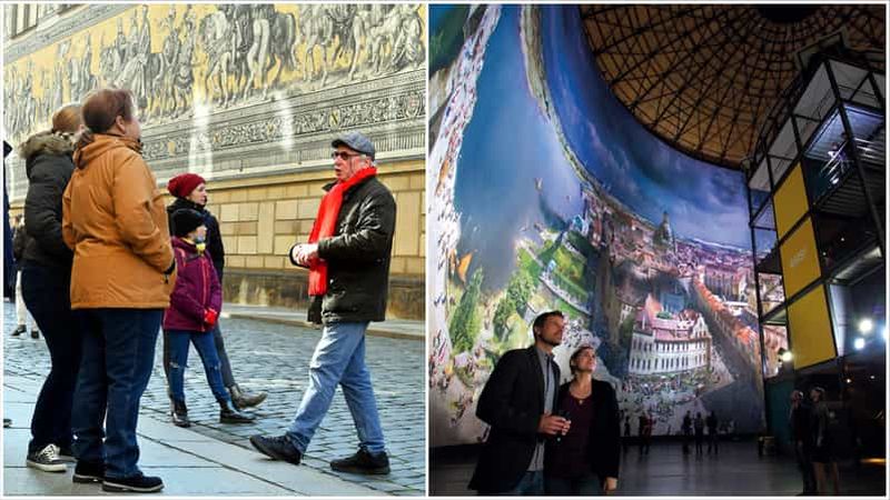 Dresde : Promenade guidée et billet d'entrée pour le panomètre