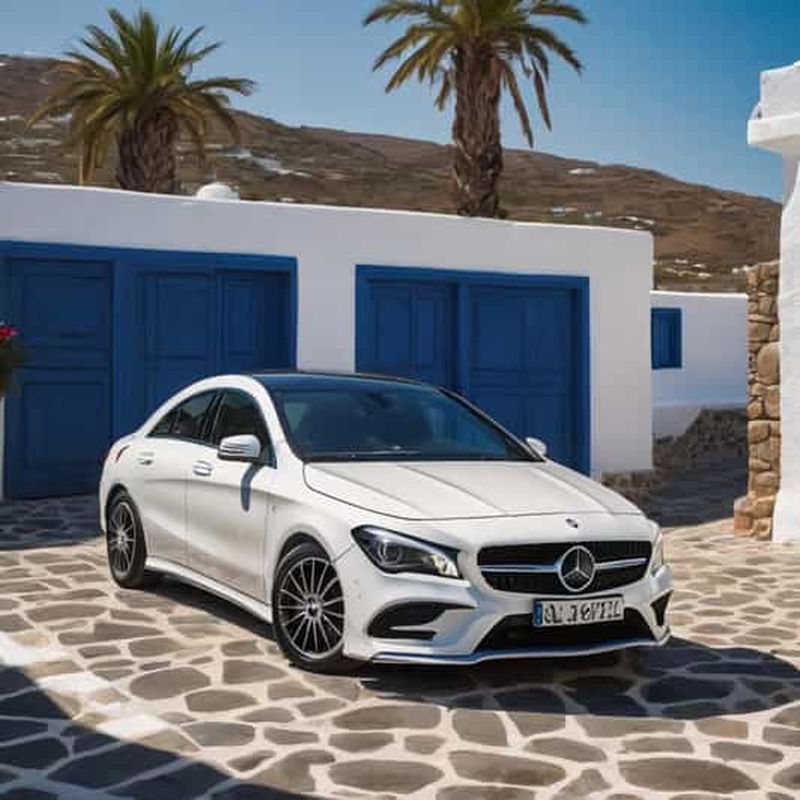 Transfert privé : Aéroport de Mykonos aux moulins à vent en berline