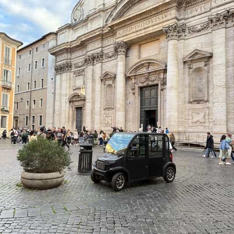 Rome : visite privée de 3 heures en voiturette de golf et dégustation de crème glacée artisanale.