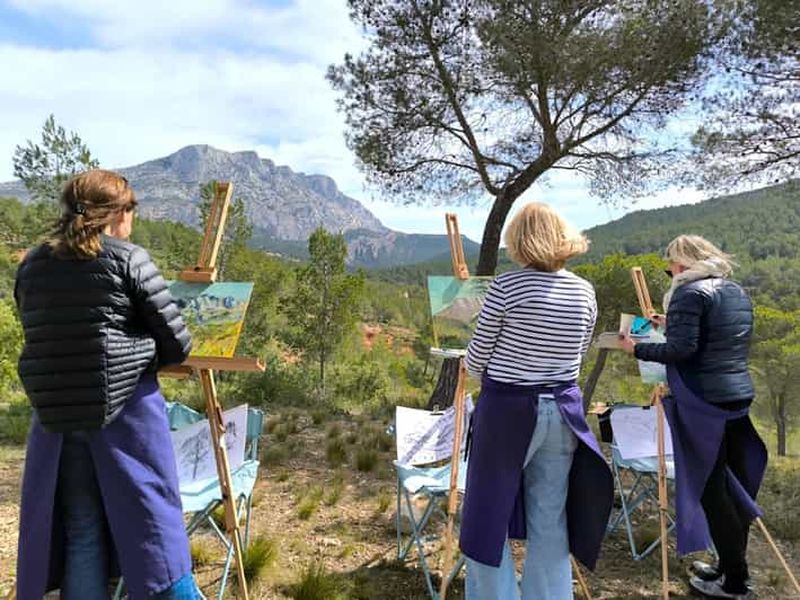 A Aix-en-Provence, atelier de peinture; sur les traces des grands-maîtres.
