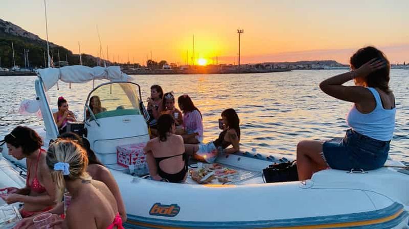 Au départ de Cagliari : excursion au coucher du soleil en zodiac avec apéritif