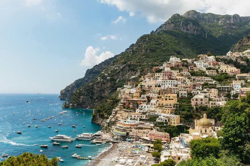 Rome : excursion d'une journée sur la côte amalfitaine et à Positano avec croisière côtière