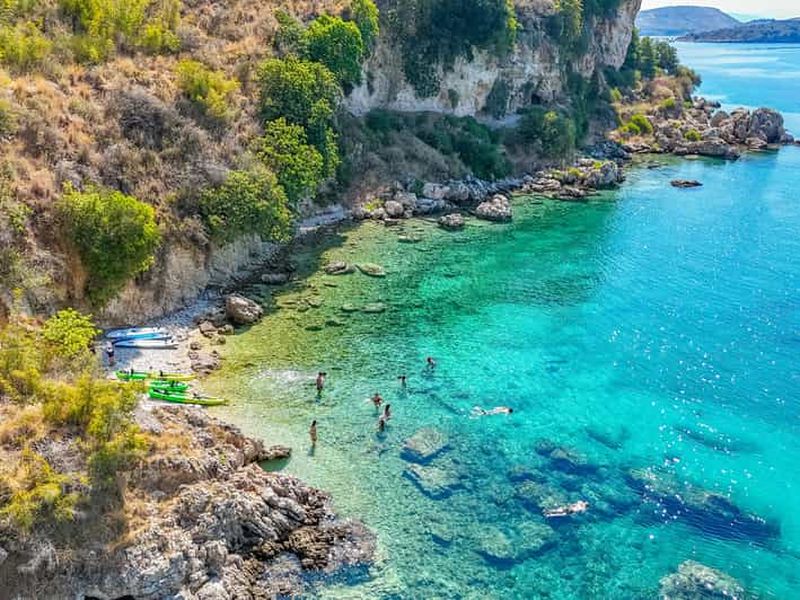 Grottes de Porto Palermo : Excursion en kayak/SUP avec vue sur la mer du château