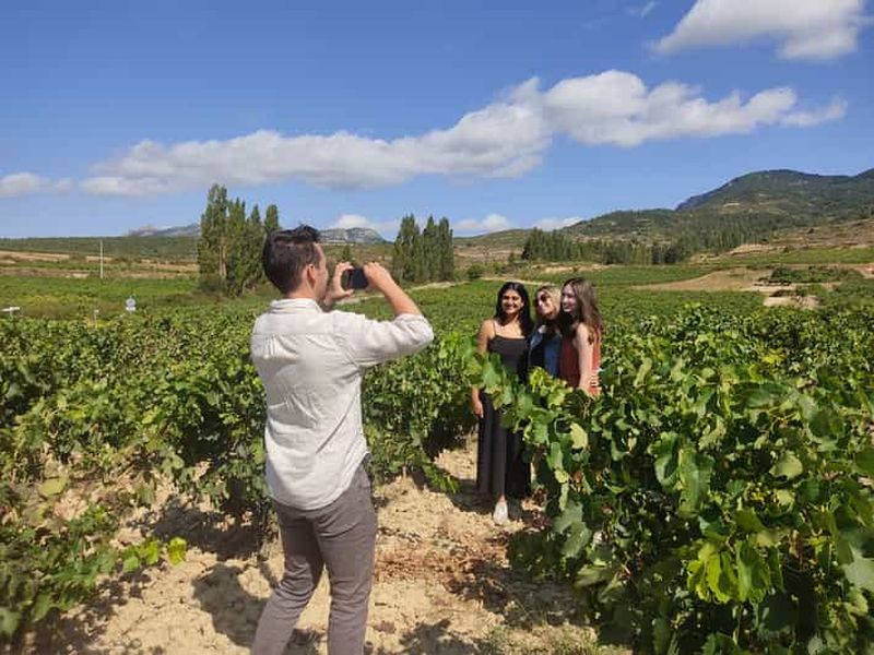 Depuis Pampelune ou Logroño : Excursion d'une journée dans les vignobles de la Rioja avec dégustation