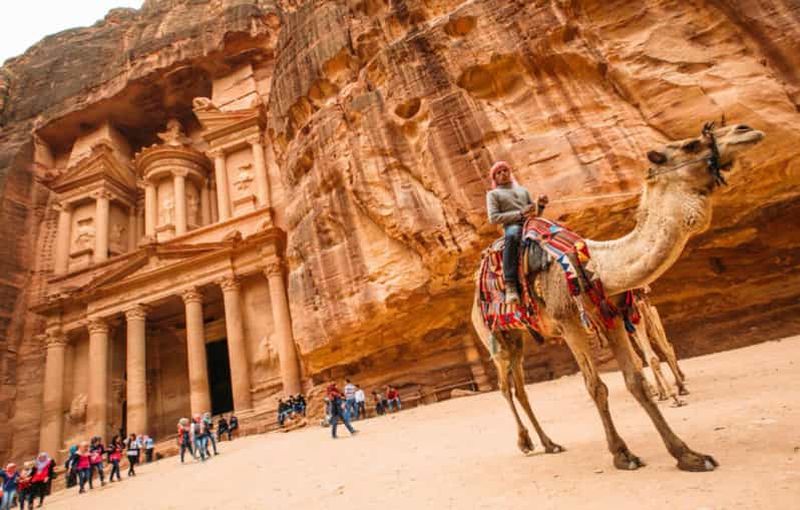 Amman/Mer Morte : Excursion d'une journée à Pétra et Wadi Rum avec prise en charge à l'hôtel