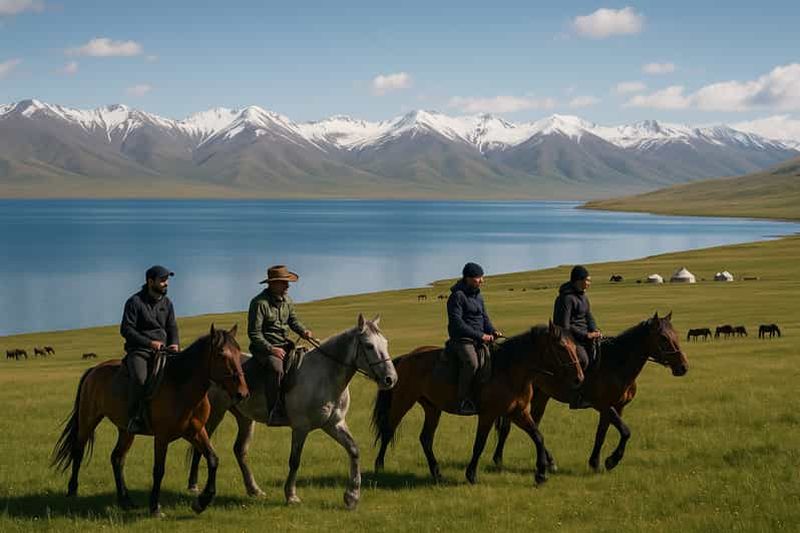 Balade à cheval du lac Song Kul à Tash-Tulga