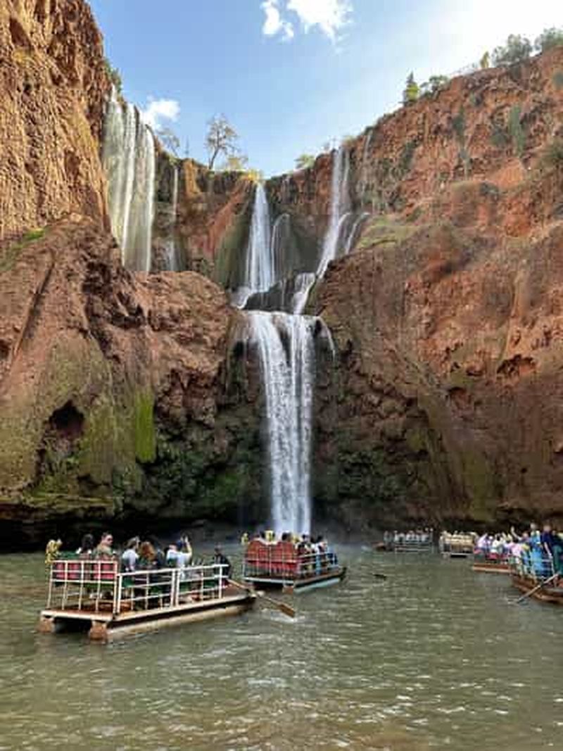 Depuis Marrakech : visite guidée des cascades d'Ouzoud et bateau