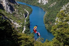 Omiš : 3 heures de tyrolienne dans le canyon de Cetina