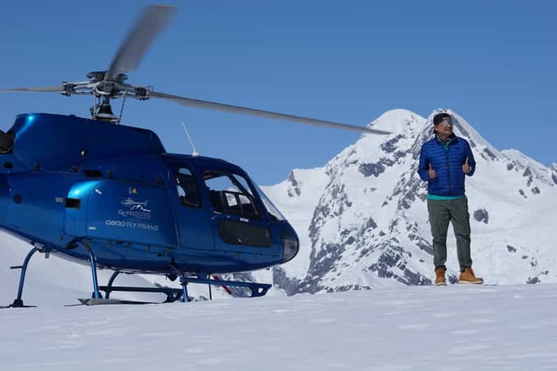 Glacier Franz Josef : vol en hélicoptère et atterrissage dans les Alpes