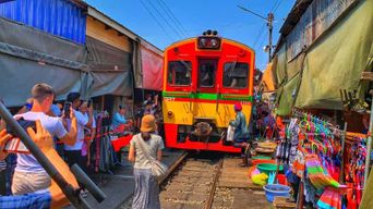 Bangkok : Marchés ferroviaires de Damnoen Saduak et de Mae Klong