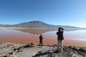Depuis Uyuni : Excursion privée d'une journée à la Laguna Colorada.