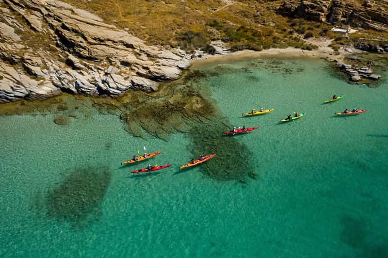 Paros : excursion en kayak de mer avec plongée en apnée et collation ou pique-nique