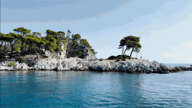 Au départ de Skiathos : excursion en bateau à Skopelos et Alonissos avec escales