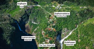 Flåm : cascades de Tvinde, randonnée à Stalheimskleiva et Gudvangen