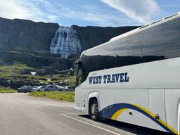 Depuis Isafjordur : Excursion guidée d'une journée en bus à la cascade de Dynjandi
