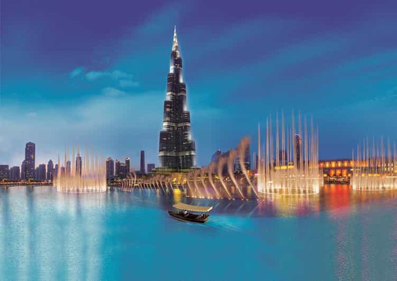 Dubaï : Balade sur le lac de Burj Khalifa et spectacle de fontaines