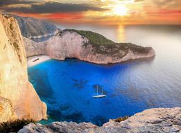 Plage de Navagio : Excursion d'une journée à la plage des naufrages et aux grottes bleues