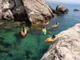 Marseille : Visite d'une demi-journée en kayak dans les calanques de la Côte Bleue