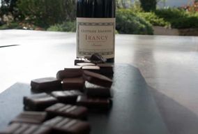 Dégustation de vin et de chocolat à Chablis.