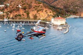 Santa Monica : transfert en hélicoptère vers l'île Catalina