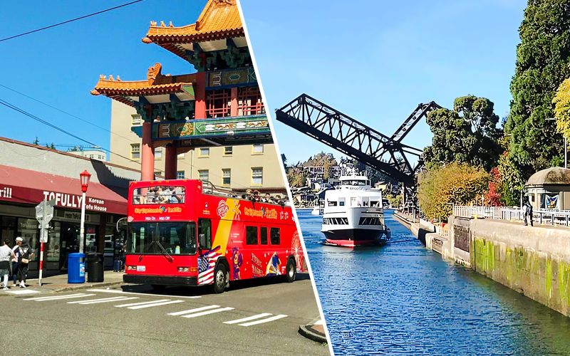 Combo : Tour en bus Hop-On Hop-Off Hop-Off de Seattle + Croisière dans le port