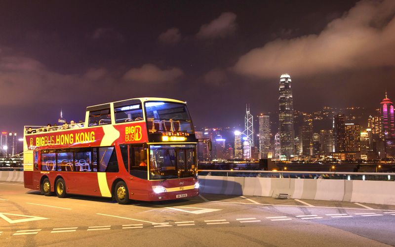 Big Bus : Visite nocturne de Hong Kong Kowloon