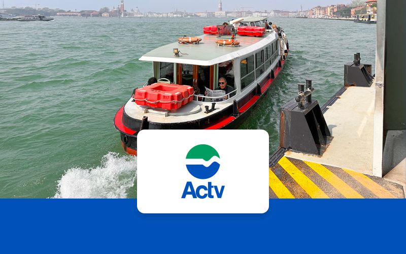 Billets de 75 min pour l'ACTV de Venise